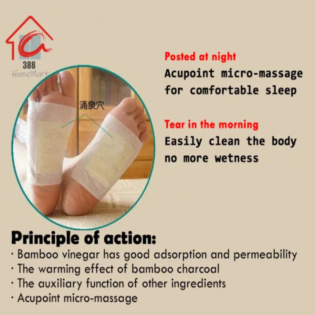 100% Herbal & Gentle Ingredient Detox Foot Pads ( BUY 10 GET 10 FREE )