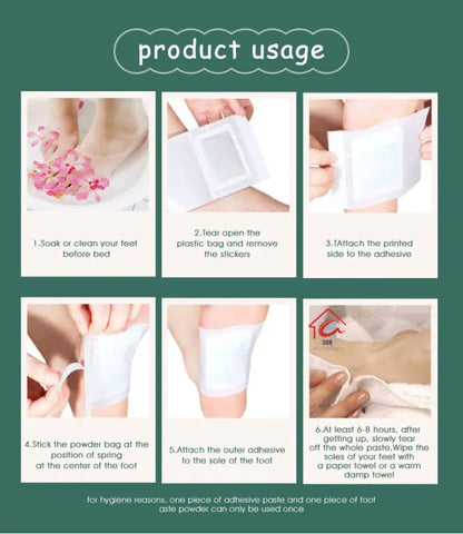 100% Herbal & Gentle Ingredient Detox Foot Pads ( BUY 10 GET 10 FREE )