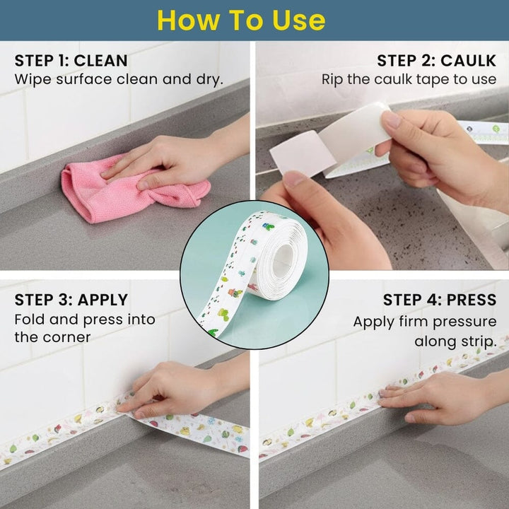 Waterproof Kitchen Seal Tape – Stop Leaks, Mold & Mess in Minute (Buy 1 Get 1 Free)